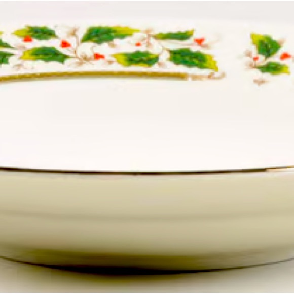Home for the Holidays Other - Set of 4 Home for the Holidays Holly Holiday rimmed soup bowl